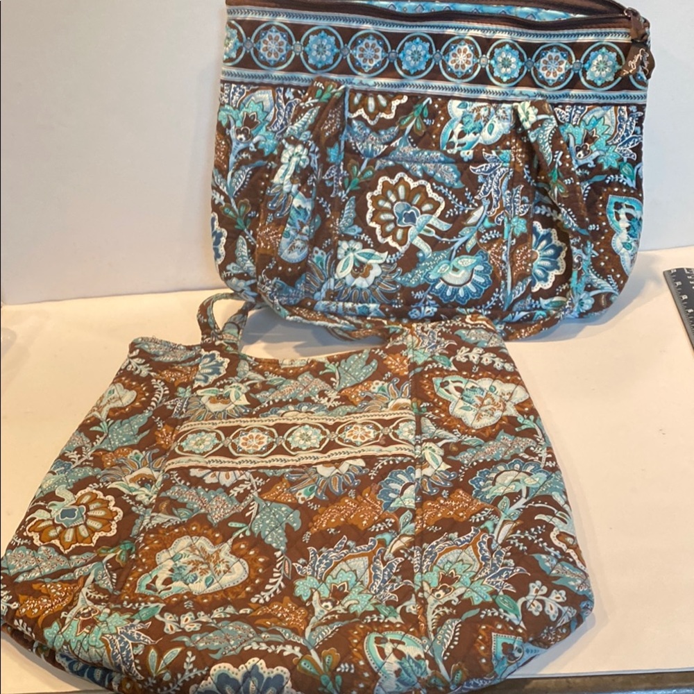 Vera Bradley Java Blue, Eloise Paisley Bags, Lot of 2